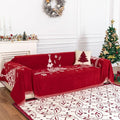 MYSKY HOME Couch Covers for Pets Thick Chenille Christmas Red Sofa Slipcover by MYSKYHOME
