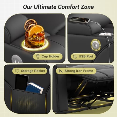 RV Loveseat Recliner Sofa, 3 Seater Reclining Sofa - Image 4