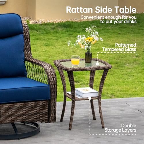 PIZZELLO 5 Piece Outdoor Swivel Chairs - Image 6