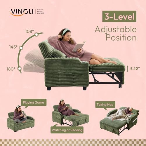 VINGLI Loveseat Sleeper Sofa Couch - Image 4