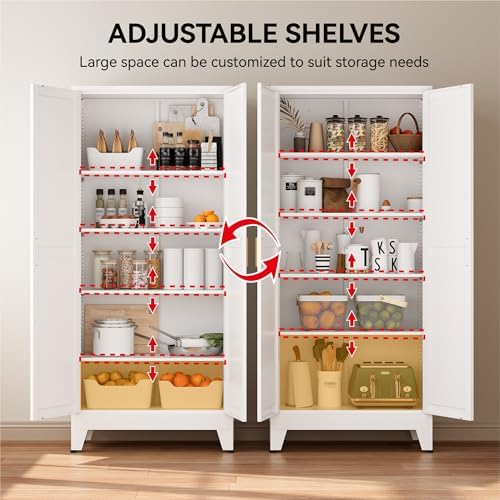 COFaR 71" Metal Pantry Cabinet - Image 4