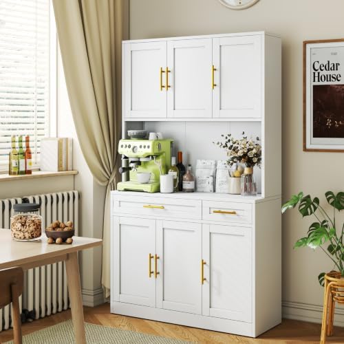GAIOUS 71" Metal Kitchen Pantry Cabinet, Buffet Sideboard - Image 7