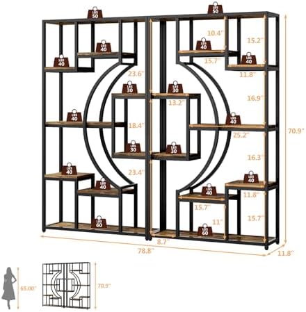 LGHM Industrial 5-Tier Bookshelf - Image 2