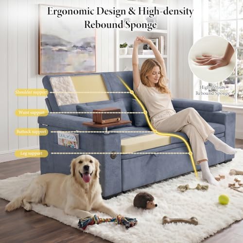 Dreamzie 65'' Convertible Sleeper Sofa Bed - Image 7