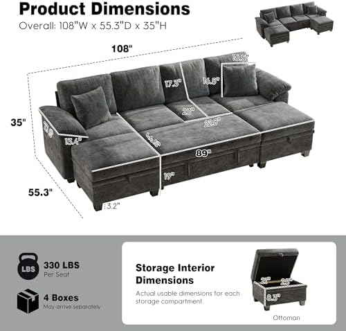 Ihanherry 108" Modular Sectional Sofa - Image 3
