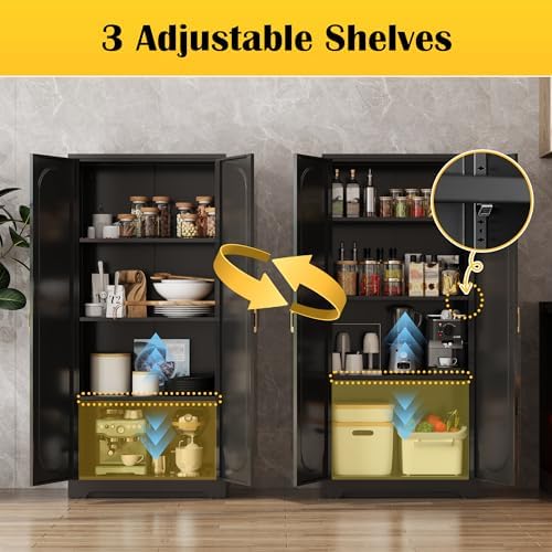 Steeloong 60"Metal Pantry Storage Cabinet - Image 4