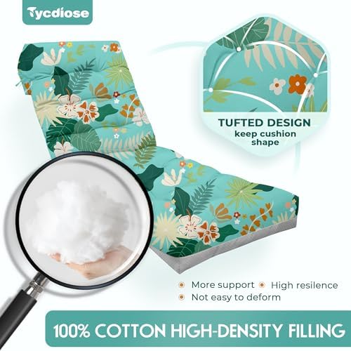 Outdoor Chaise Lounge Chair Cushion, Thickened Non-Slip Patio Lounge Chair - Image 4
