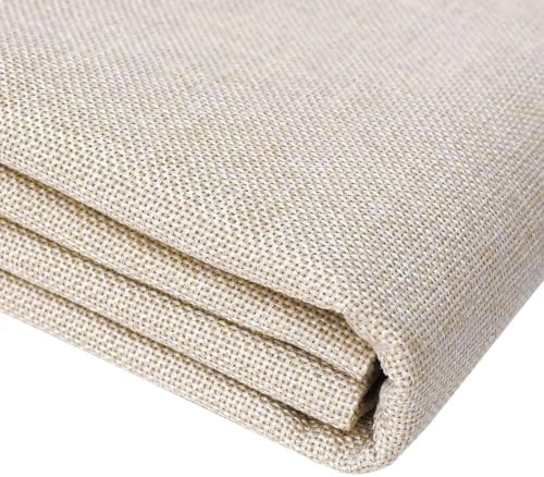 Heavy Linen Fabric 40x57 Inches, 1.2mm Thickness, Plain Solid Color Cloth by MMuteTouch