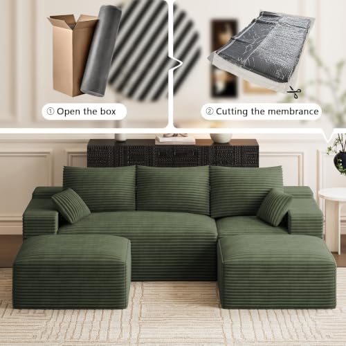 ONEMMLION 106" Oversized Cloud Boneless Couch Modular Sofas - Image 7