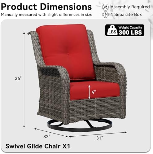 Outdoor Swivel Rocker Patio Chair - Image 2