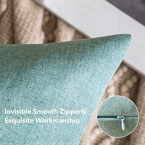 MIULEE Decorative Outdoor Pillow Covers Waterproof 16x16 Teal - Image 3