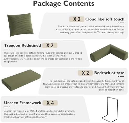 59in Boneless Couch Convertible Futon Sofa Bed Queen - Image 5