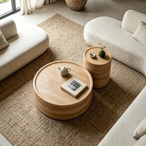 JUSTONE 31.5" Round Coffee Table - Image 4