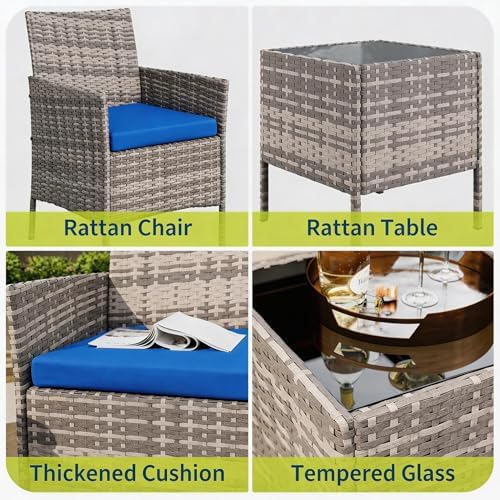 GAOMON 3-Piece Patio Conversation Bistro Set - Image 3
