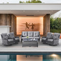 Belord 8 Piece Wicker Patio Furniture Set, Outdoor Swivel Rocker Chairs Set of 4 by Belord