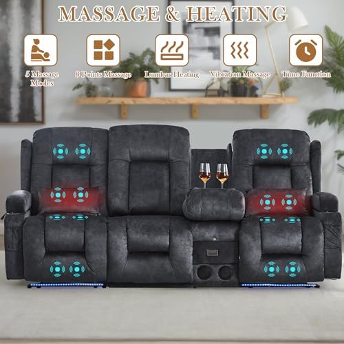 TUNYI Power Loveseat Recliner Sofa - Image 4