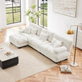 Modular Sectional Sofa for Living Room, Oversized 3 Seater White Sectional by Wunlerlant