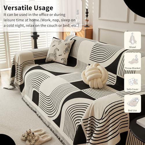 WEYOND Boho Couch Cover, Chenille Sofa Covers Washable - Image 5