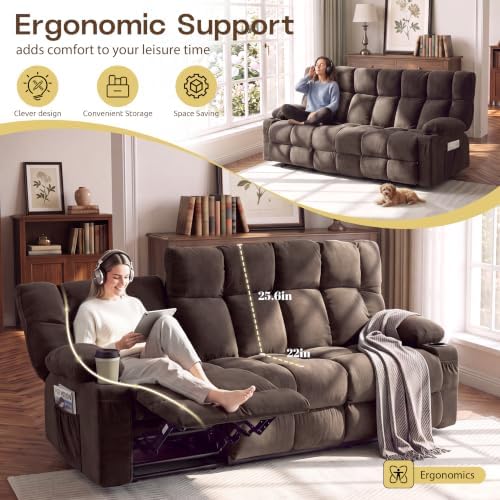 Oversized 3-Seater Recliner Sofa, Big Large Reclining Sofa - Image 5