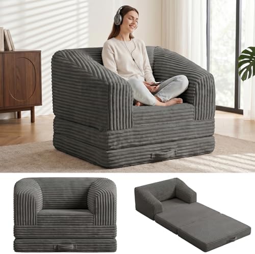 JUIKURY Convertible Sofa Bed, 3-in-1 Foldable Loveseat Couch by Unknown