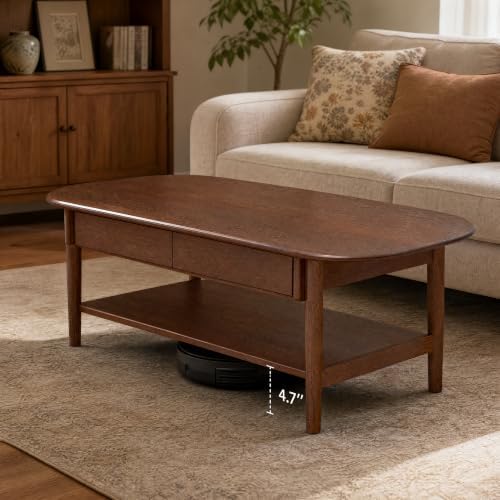 100% Solid Oak Wood Coffee Table - Image 6