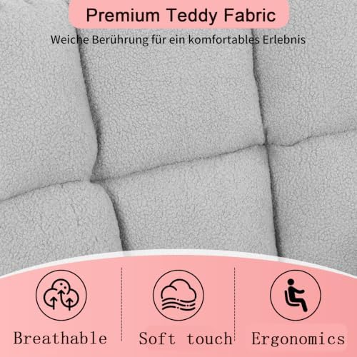 Teddy Upholstered Glider Rocking Chair, Comfy Accent Armchair - Image 4
