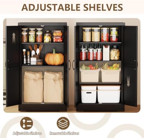Black Metal Storage Cabinet - Image 4