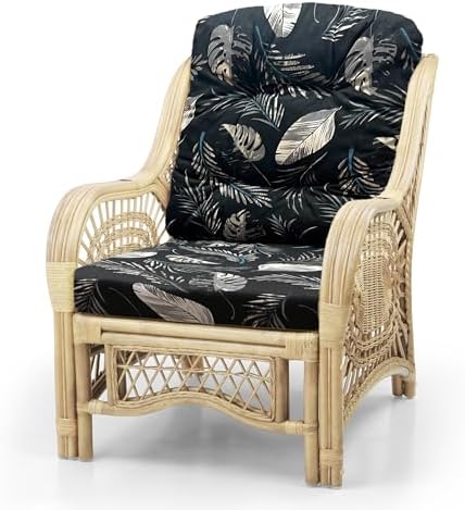 Malibu Lounge Set of 4: 2 Natural Rattan Wicker Chairs, Loveseat and Coffee - Image 6