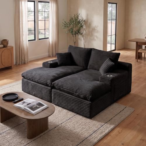 120" Modular Sectional Sofa, U-Shape Boneless Couch - Image 6