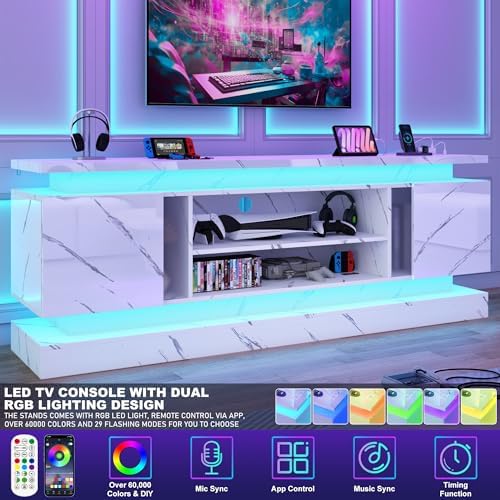 chartustriable 71IN LED TV Stands w/Power Outlet - Image 5