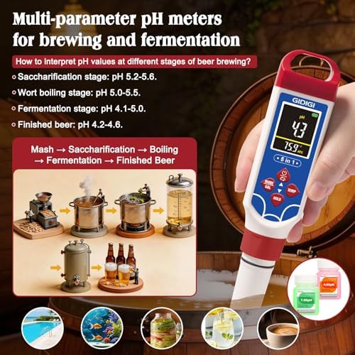 5 in 1 pH Meter for Water TDS EC Salinity Tester for Salt Water Pool - Image 4