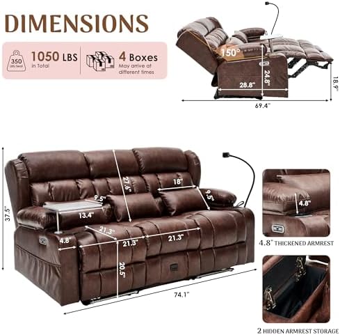 Redlife 3-Seater Power Recliner Sofa - Image 2