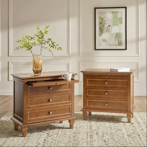 HULALA HOME Farmhouse 3 Drawer End Table by HULALAHOME