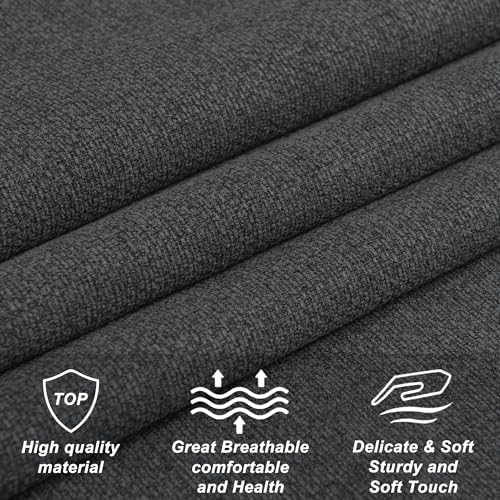 Furpopup Linen Queen Size Headboard Only, Upholstered Wall Mount, Dark Gray - Image 4