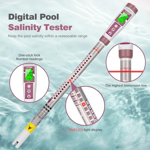 YINMIK Salt Meter for Pools Truncheon Salinity Tester for Pool & Spa - Image 6
