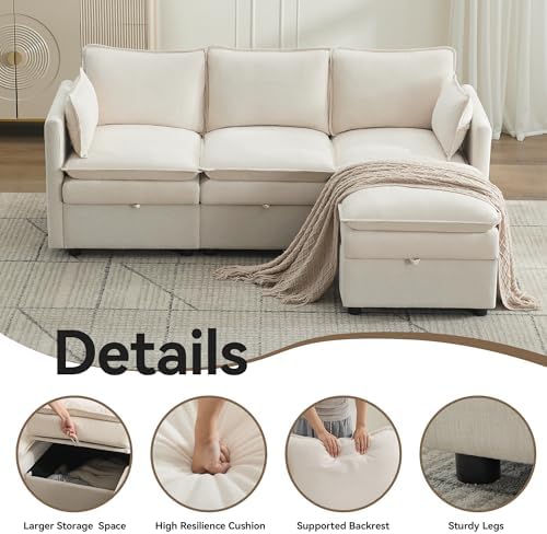 80" Sectional L Shape Sofa - Image 5