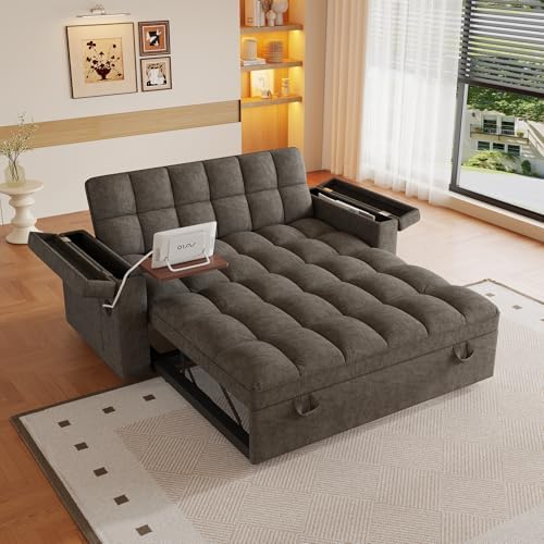 3 in 1 Convertible Sleeper Sofa, 65in Sleeper Couch - Image 4