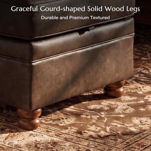 Traditional Faux Leather Chair - Image 6
