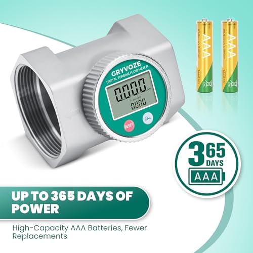 Waterproof 3 Inch Water Flow Meter, 16-343 GPM Digital NPT Flowmeter - Image 5