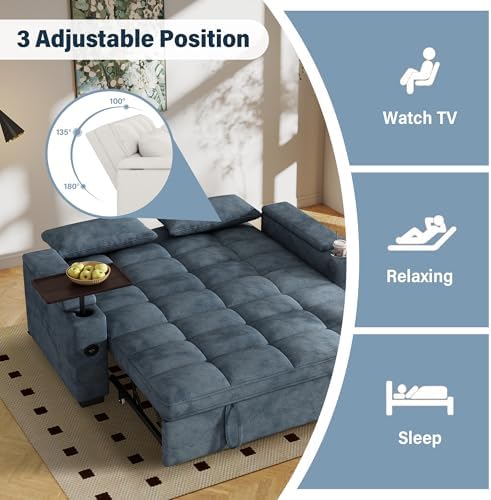65'' Sleeper Sofa Pull Out Couches - Image 6