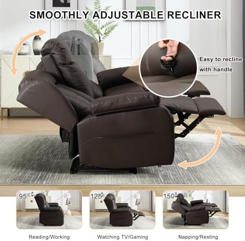 90.6" Reclining Sofa 3 Seater Recliner Couch - Image 4