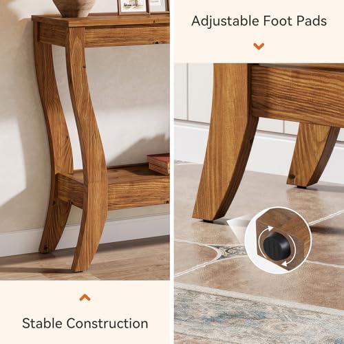 Solid Wood Console Table for Entryway, 41.3-Inch Farmhouse Sofa Table - Image 7