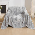 MEETSKY Small Couch Cover Oversized Chair Cover Washable, Chenille Soft Throws by MEETSKY