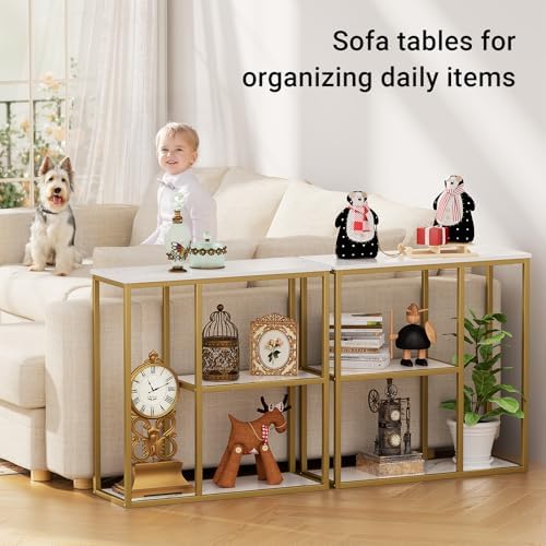 WOHOMO 31.5 in Entryway Table Modern Sofa Table - Image 4