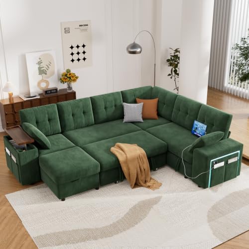 Vipbear 112" Modular Sectional Sleeper Sofa - Image 2
