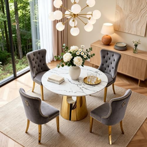 45” Round Dining Table Set For 4, Kitchen Table - Image 2