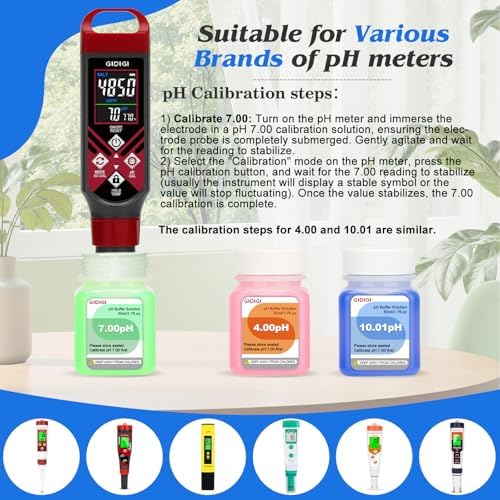 EC Calibration Buffer Solution 1413µS/cm and pH4/7/10, TDS Buffer Kit - Image 6