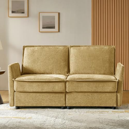HULALA HOME Modern Chenille Loveseat Sofa by HULALAHOME