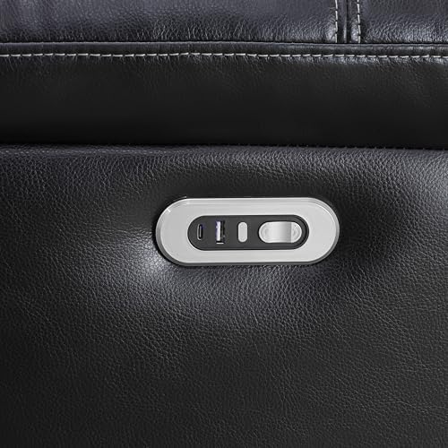 Power Reclining Leather Sectional Couch - Image 7