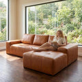 114" Modular Leather Sectional Couches by FUTUREHOPEHome